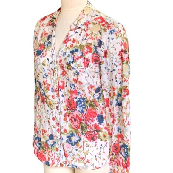 WD NY Cotton Western Floral Snap-Front Shirt Sz L #3F - Picture 4 of 8